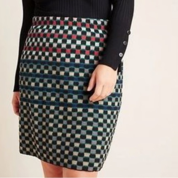 Aldo Martins Stevani Knit Checkered Pencil Skirt - Picture 8 of 8